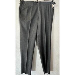 Faconnable 100% Lana Wool Dress Pants Black Men's 42/40